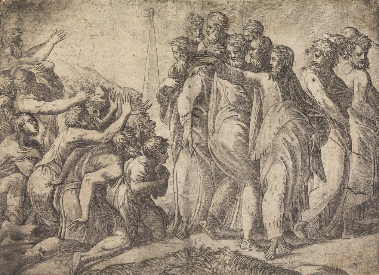 Krisztus gyógyítja a leprásokat, kb. 1545 . alkotó: Andrea Schiavone