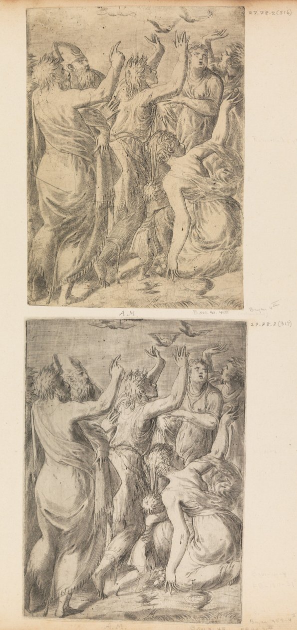 Mózes megmutatja a fürjeket az izraelitáknak, kb. 1545. alkotó: Andrea Schiavone
