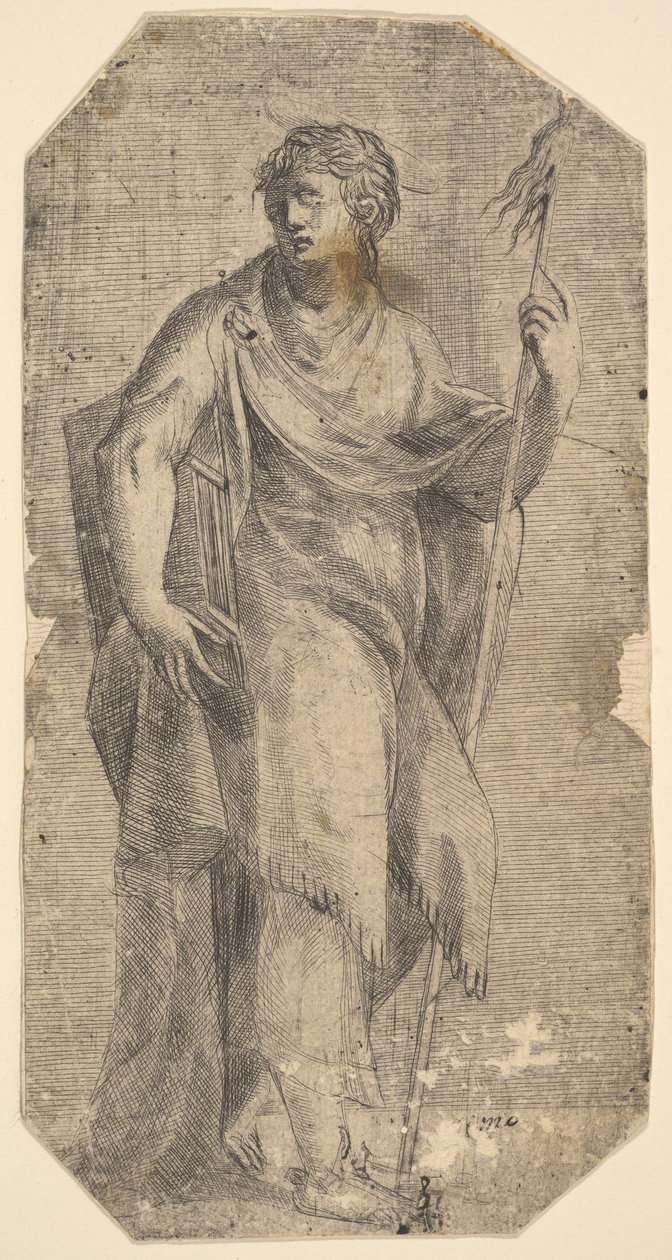 Szent Máté bottal és könyvvel, balra fordulva, kb. 1540-50. alkotó: Andrea Schiavone