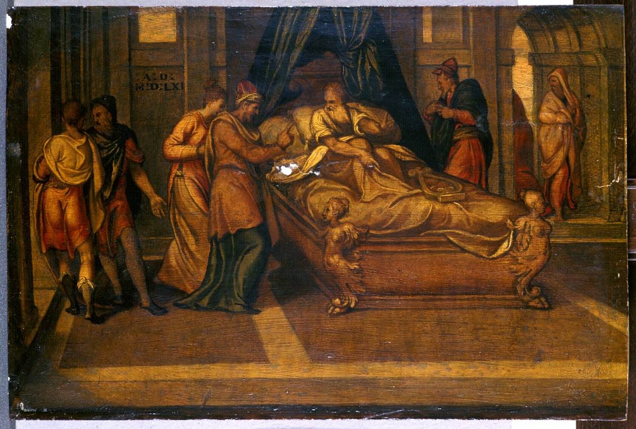 Jelenetek Dávid történetéből, 1561 (tempera fenyőn) alkotó: Andrea Schiavone