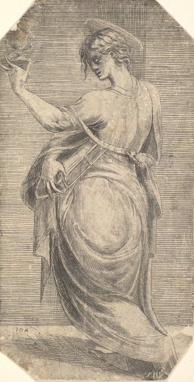 Szent János balra néző profilban, „Krisztus és az apostolok” felől, kb. 1548-50. alkotó: Andrea Schiavone