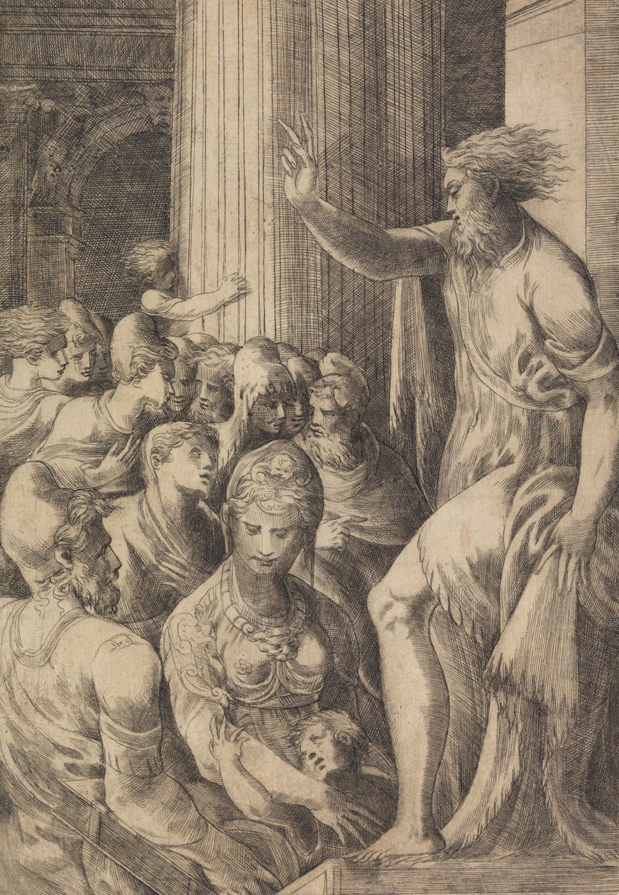 Szent Pál prédikáció Athénban, kb. 1548-53. alkotó: Andrea Schiavone