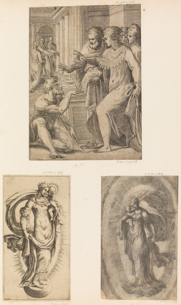 Szent Péter és Szent János a sánta ember gyógyítása, Szűz és gyermek, kb. 1543-60. alkotó: Andrea Schiavone
