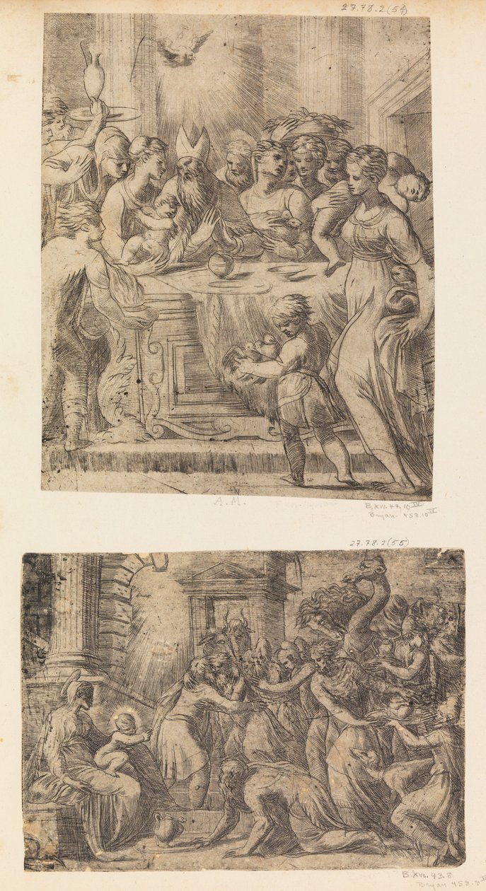 A mágusok imádása, kb. 1542-46 . alkotó: Andrea Schiavone