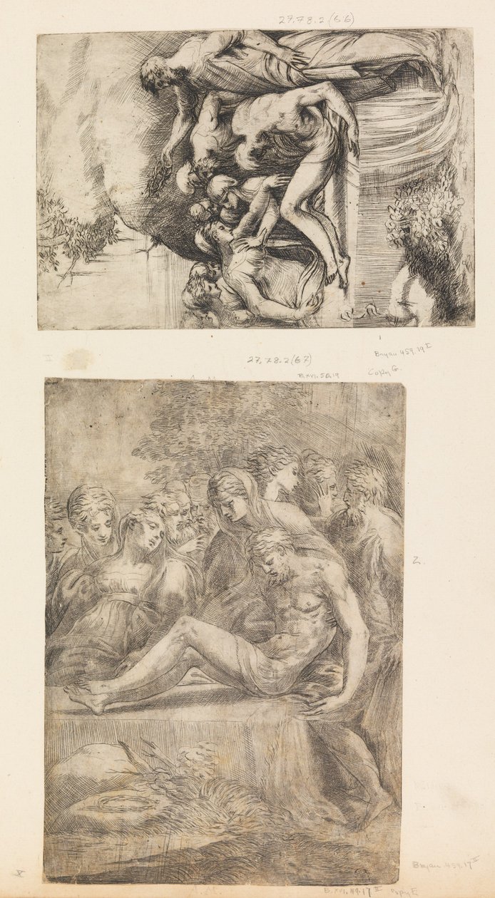 Siralom a halott Krisztus felett, kb. 1545-50 . alkotó: Andrea Schiavone