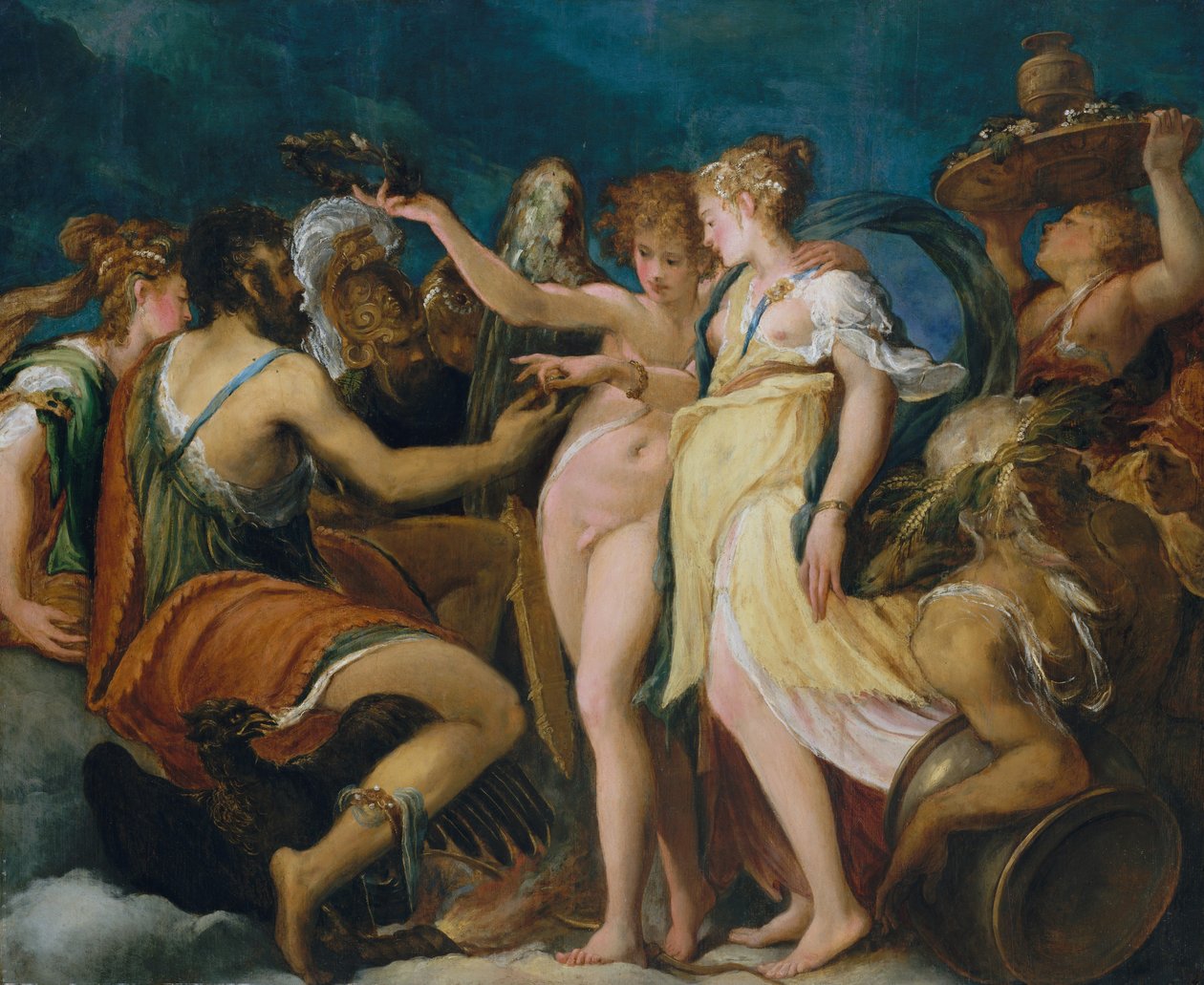 Ámor és Psyche házassága, 1540-es évek. alkotó: Andrea Schiavone