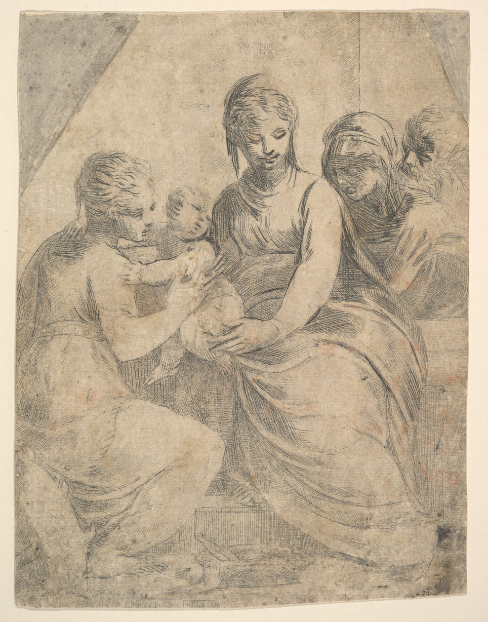 A Szűz és a Gyermek szentek kíséretében, kb. 1540-50. alkotó: Andrea Schiavone