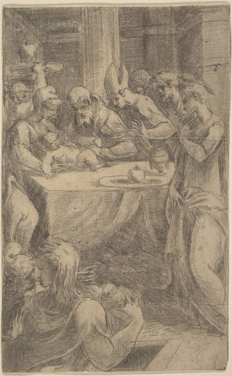 Krisztus körülmetélése, kb. 1542-46. alkotó: Andrea Schiavone