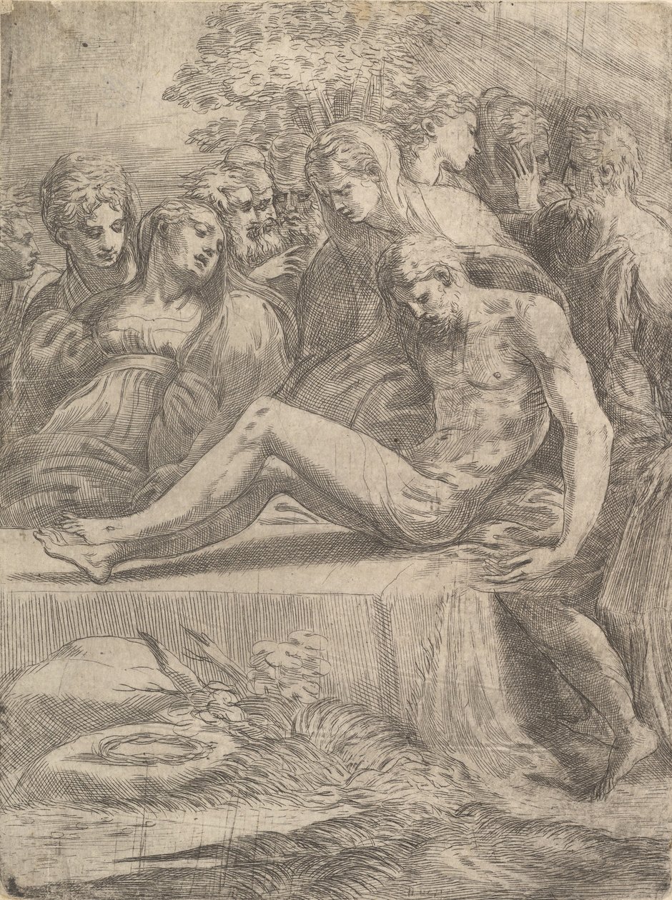 A halott Krisztus feletti siralom, kb. 1545-50. alkotó: Andrea Schiavone