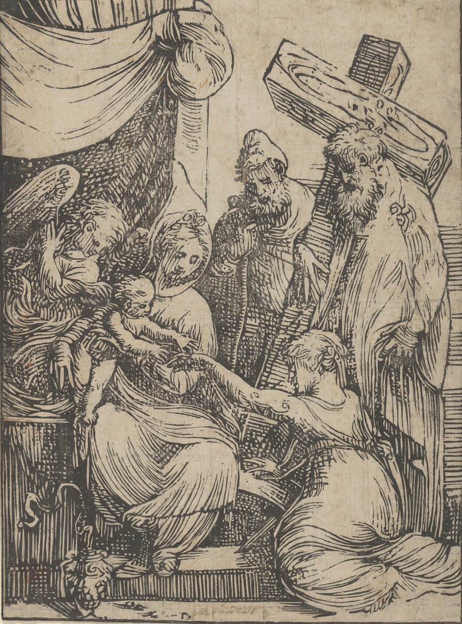 Szent Katalin házassága, 1550-60. alkotó: Andrea Schiavone