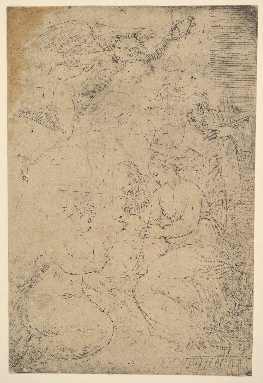 Szent Katalin misztikus házassága, kb. 1550. alkotó: Andrea Schiavone