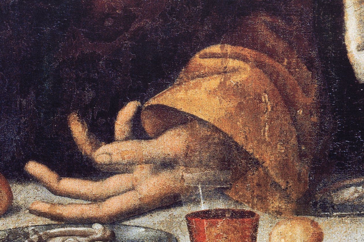 Apátság (Tongerlo Abbey). Festmény. Utolsó vacsora. 1506-1507. Részlet (festmény) alkotó: Andrea Solario