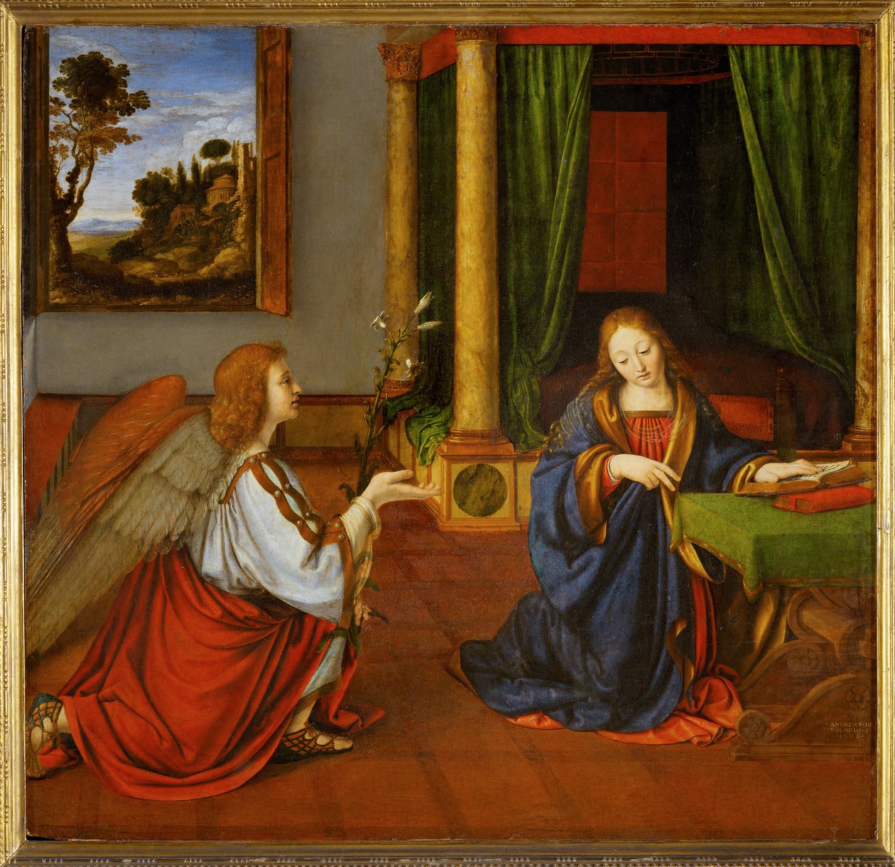 Az Annunciáció1506 ... alkotó: Andrea Solario