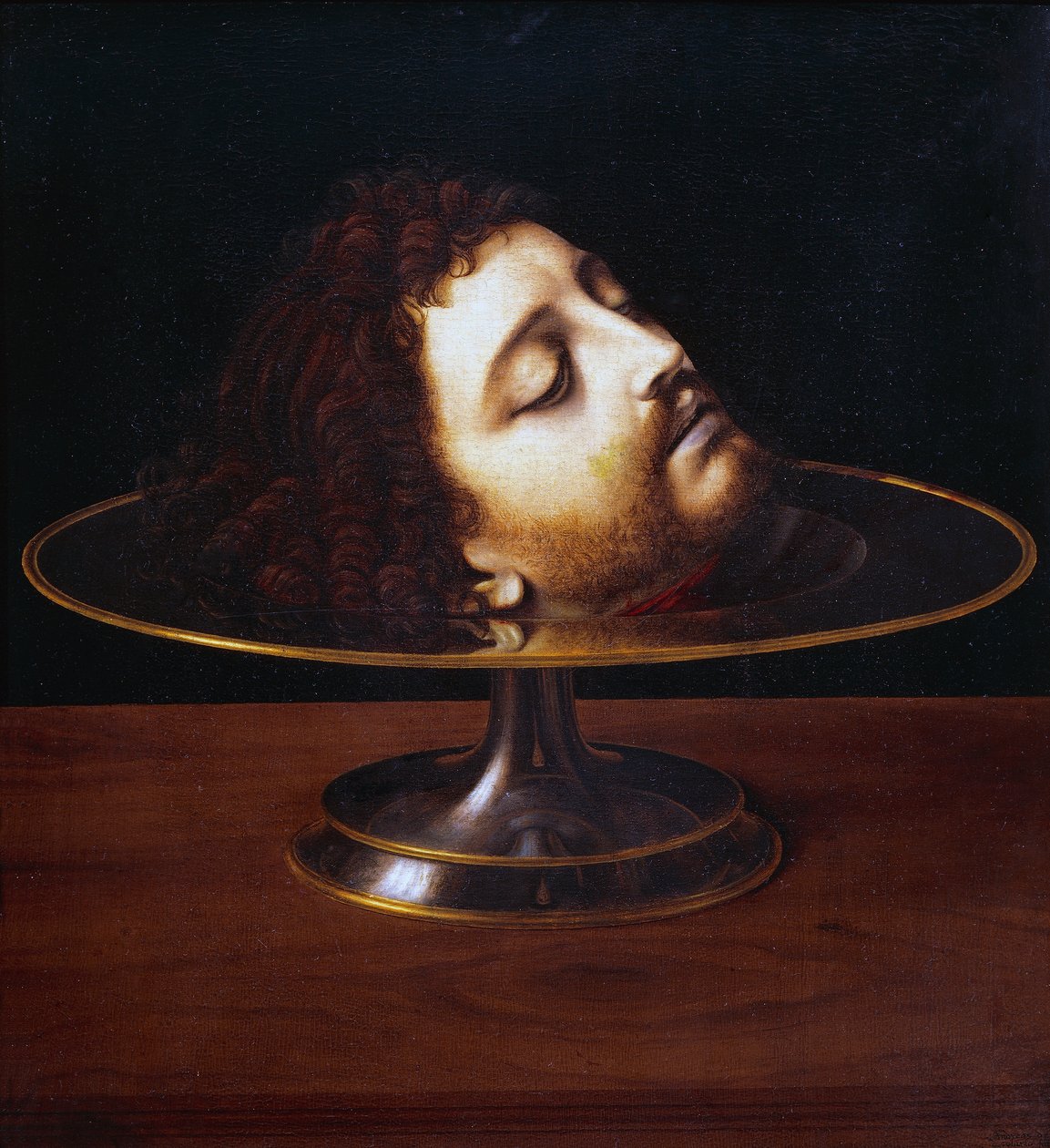 Keresztelő Szent János feje alkotó: Andrea Solario