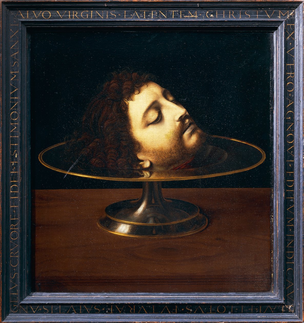 Keresztelő Szent János feje alkotó: Andrea Solario