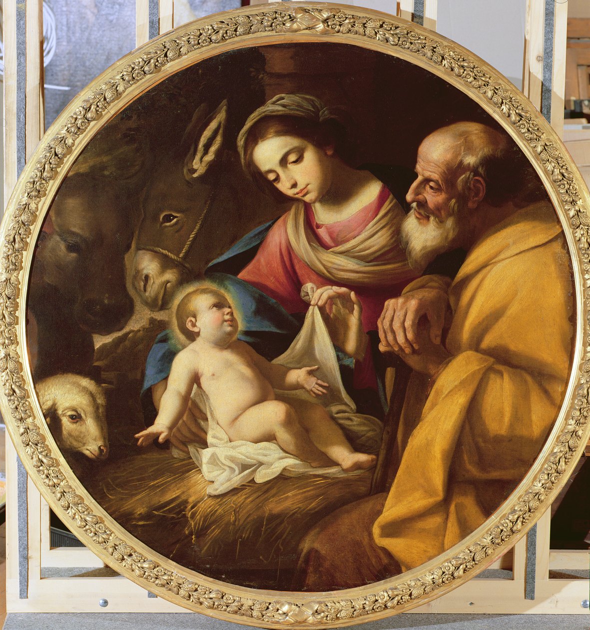 Szent Család (tondo) alkotó: Andrea Vaccaro