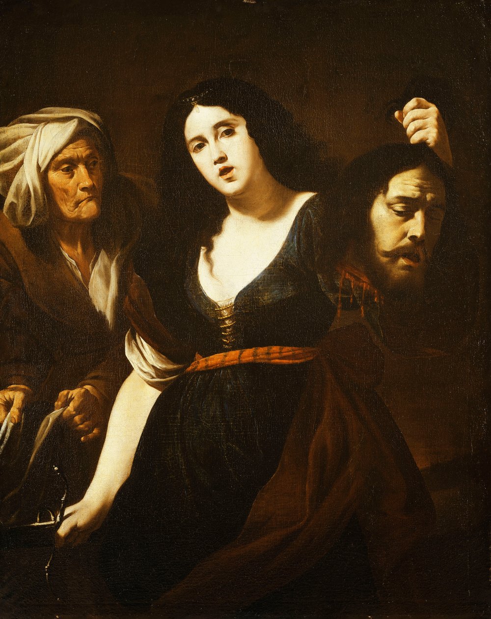 Judit, aki a Holofernész fejét tartja, egy szolgálólány kíséretében, 1625-30 körül alkotó: Andrea Vaccaro