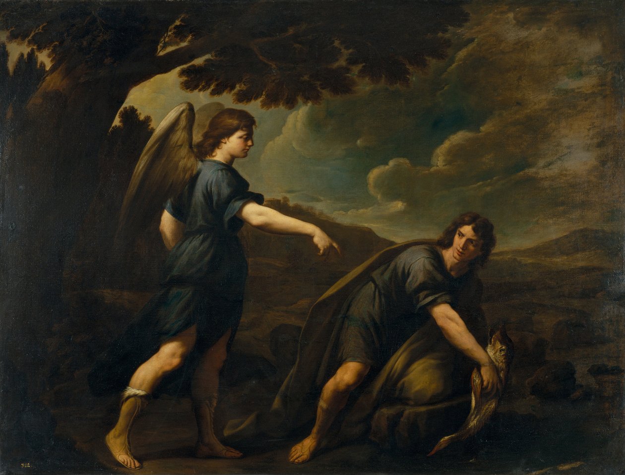 Az angyal és Tóbiás a hallal, c. 1640 alkotó: Andrea Vaccaro