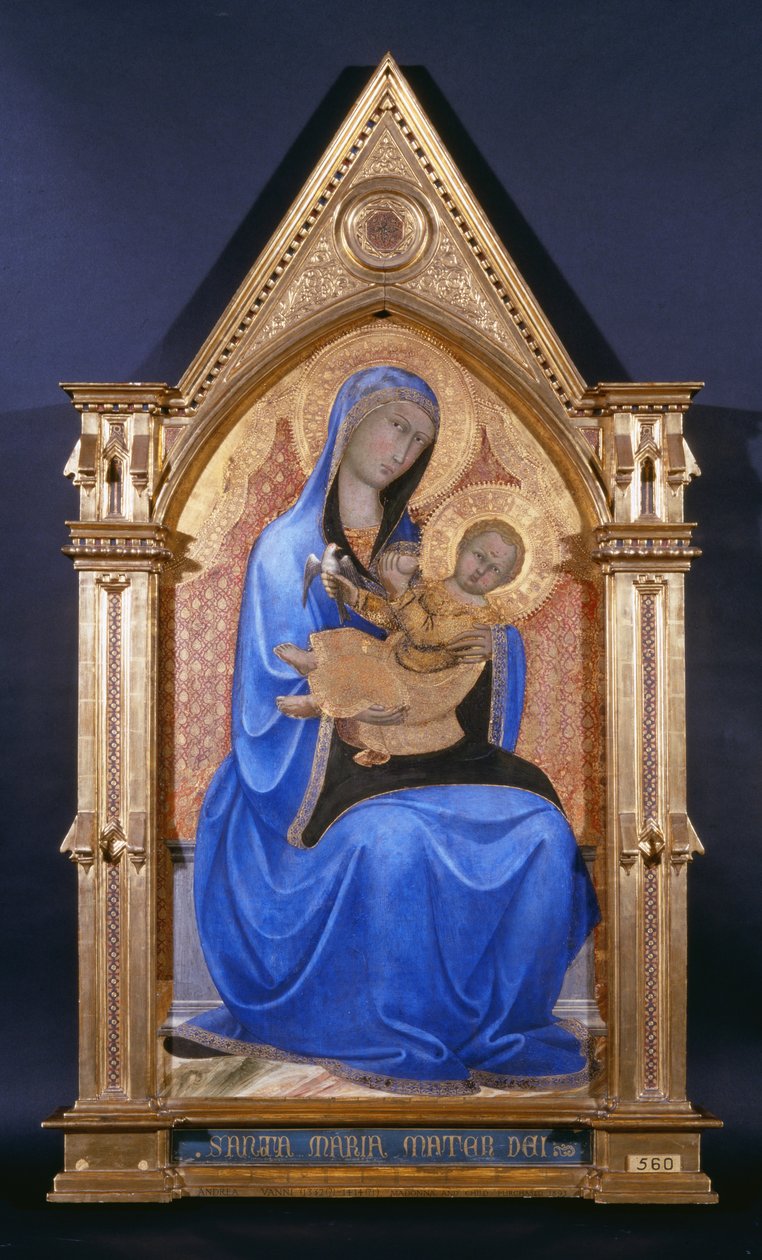 Szűz és gyermek, 1400 körül (tempera arany a panelen) alkotó: Andrea Vanni