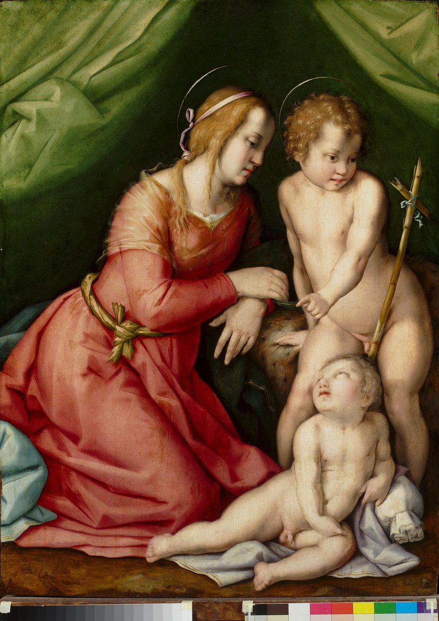 Madonna és gyermeke Szent Jánossal alkotó: Andrea del (workshop of) Sarto