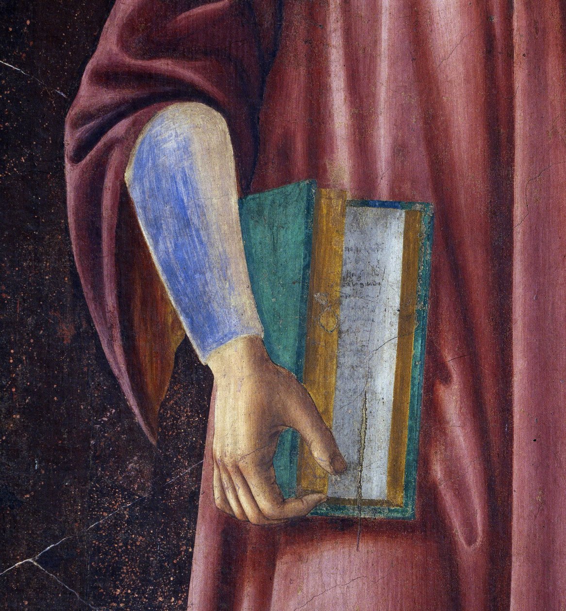Dante Alighieri (részlet) a Villa Carducci híres férfiakat és nőket bemutató sorozatából, 1450 körül (vászonra fektetett freskó) alkotó: Andrea del Castagno