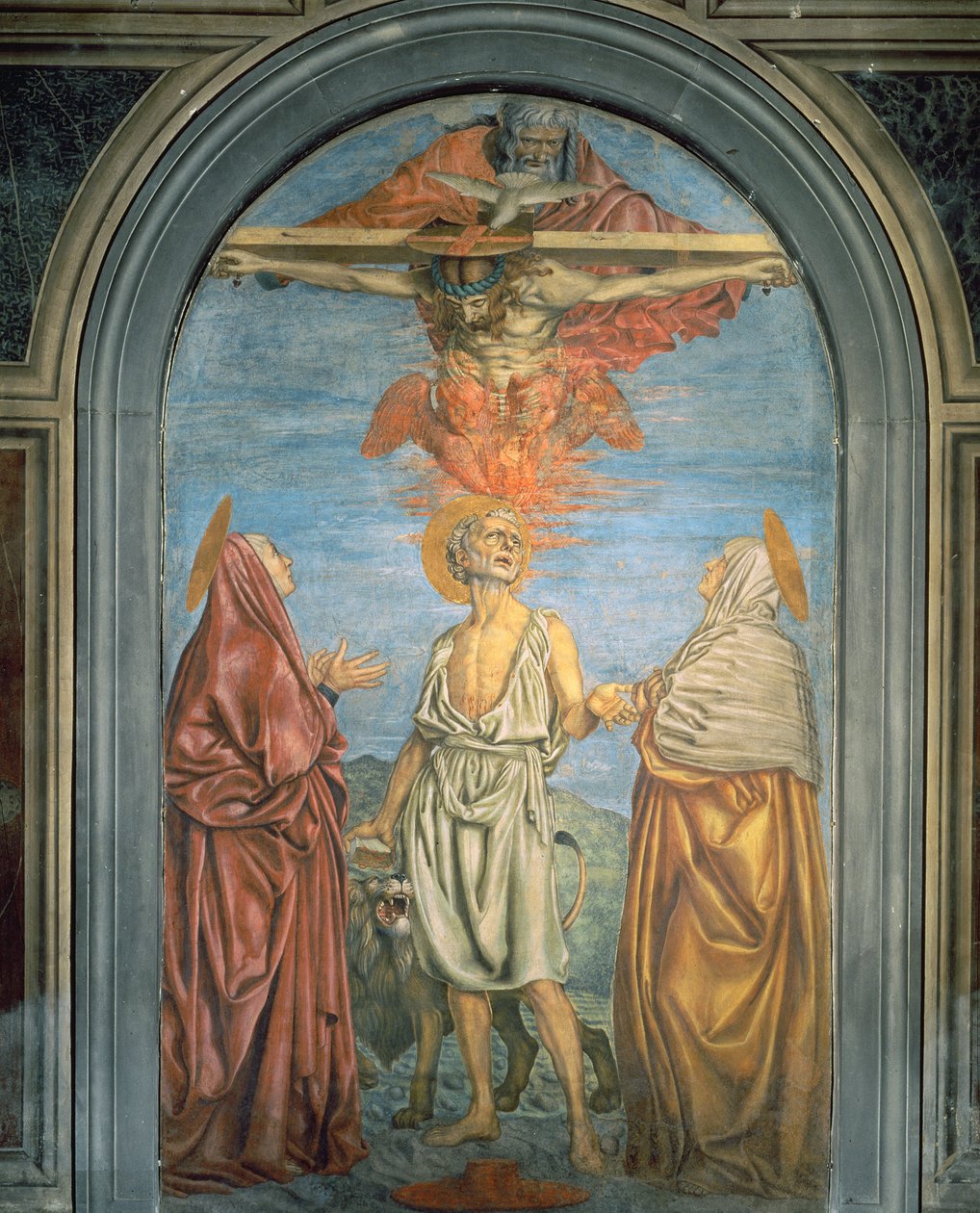 Szentháromság Szent Jeromossal alkotó: Andrea del Castagno