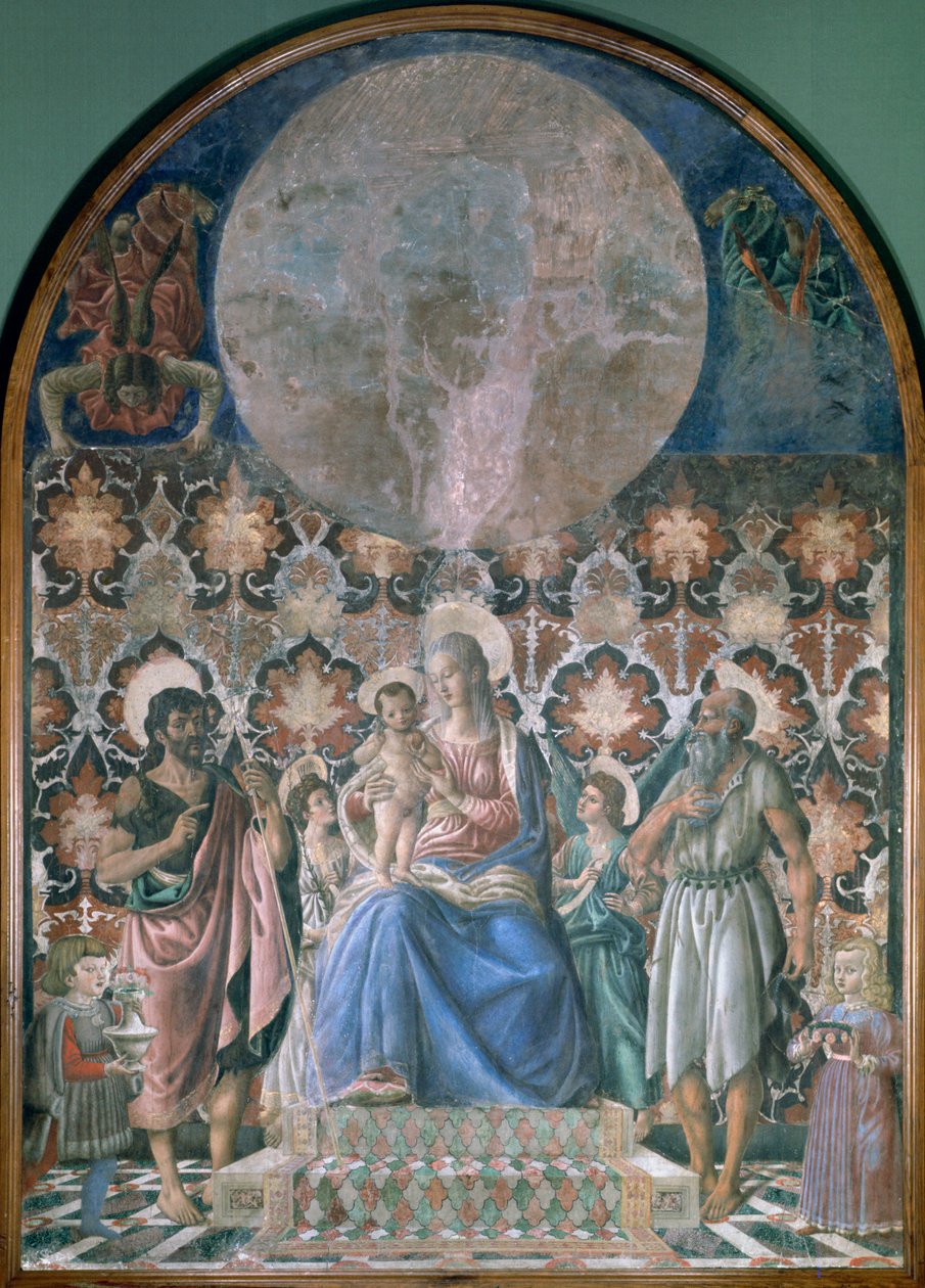 Madonna és gyermeke angyalokkal, c1443 alkotó: Andrea del Castagno