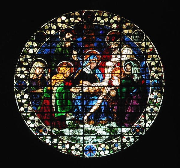 Krisztus letételét ábrázoló Oculus, 1444 alkotó: Andrea del Castagno