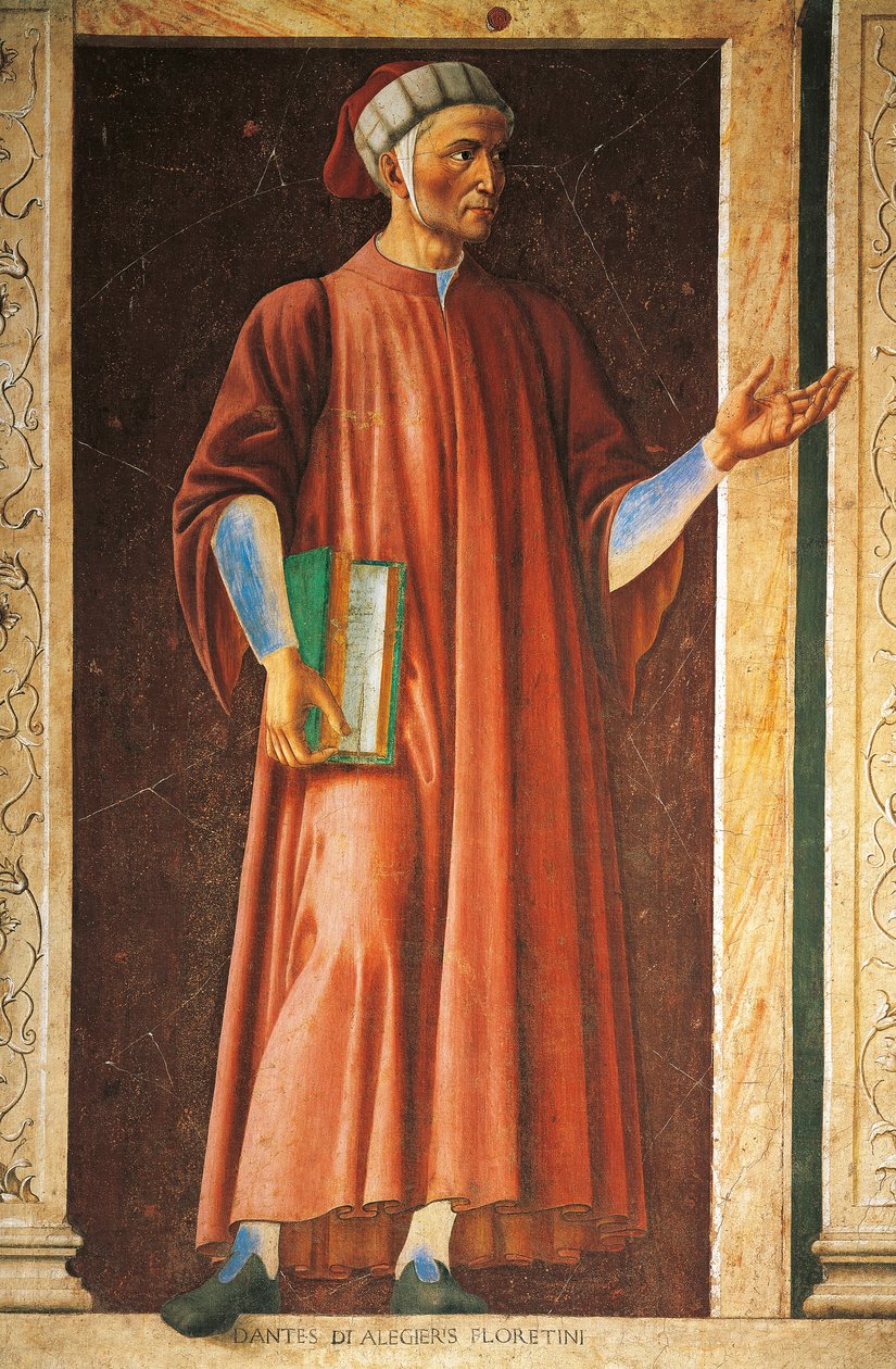 Dante Alighieri portréja (freskó) alkotó: Andrea del Castagno