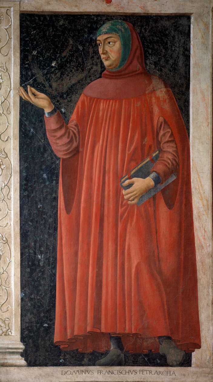Francesco Petrarca portréja (friss, 1451 körül) alkotó: Andrea del Castagno