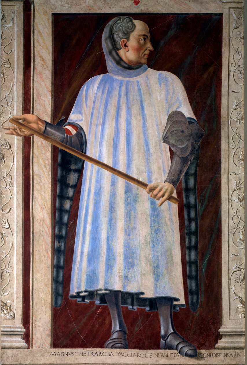 Niccolo Acciaiuoli, nápolyi grand senechal portréja (Freskó alkotó: Andrea del Castagno