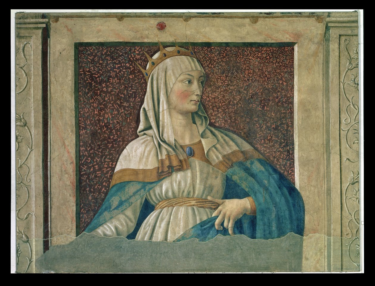 Eszter királynő, a Villa Carducci híres férfiak és nők sorozatából, 1450 körül alkotó: Andrea del Castagno