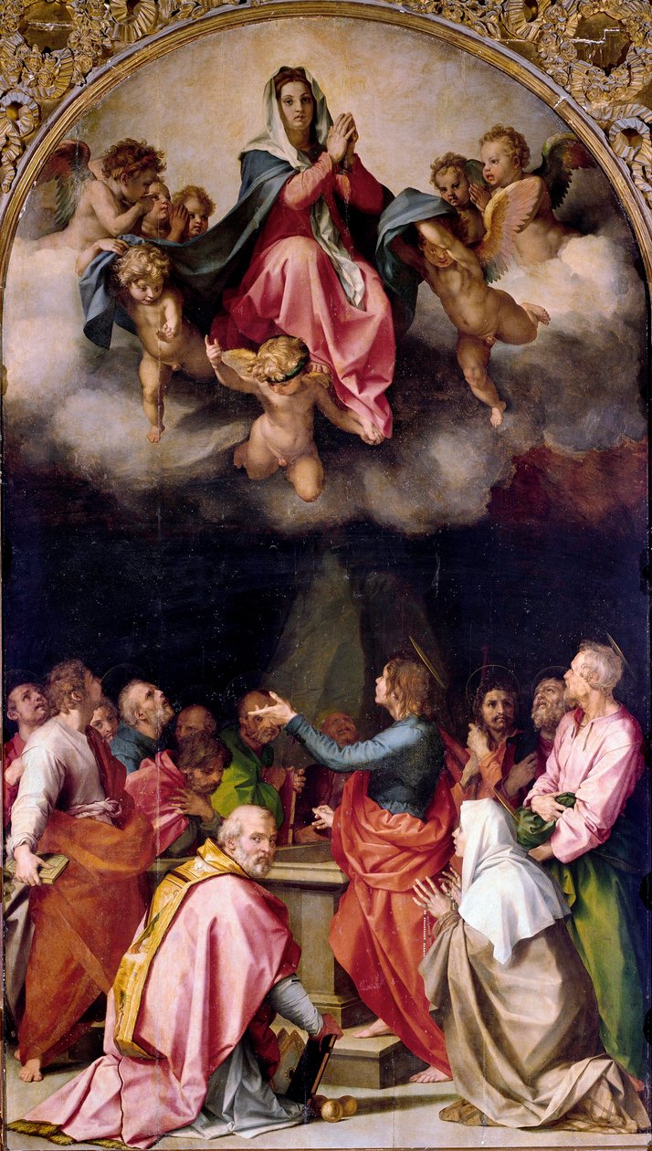 Andrea del Sarto (1486-1531) Mennybemenetele Passerini festménye 1522 Méret: 379x222 cm Firenze, Palazzo Pitti alkotó: Andrea del Sarto