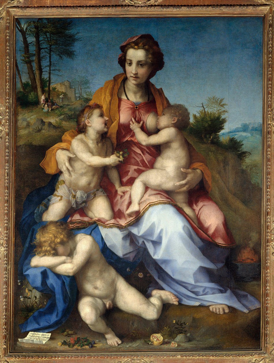 Andrea del Sarto (1486-1531) Charite festménye 1518 V. 1,85 x 1,37 m. Párizs. alkotó: Andrea del Sarto