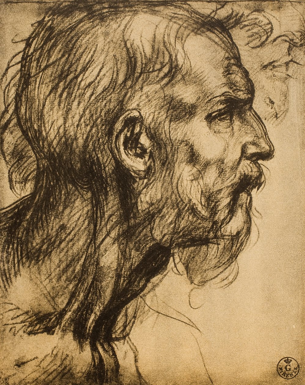 Zakariás próféta feje alkotó: Andrea del Sarto
