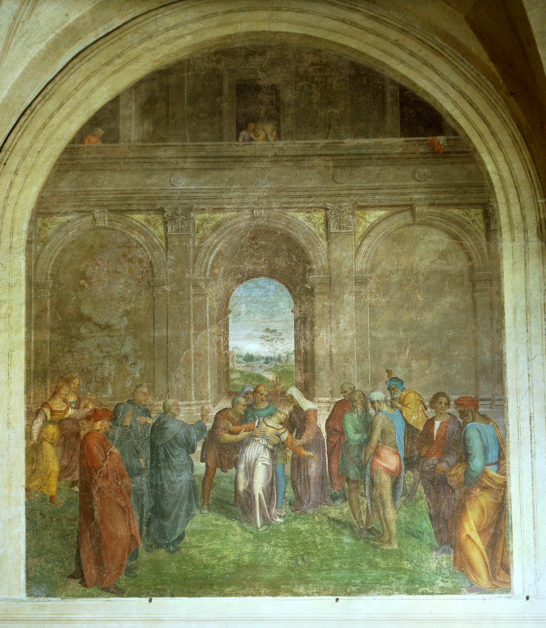 A megszállt nő gyógyítása, Andrea del Sarto alkotó: Andrea del Sarto