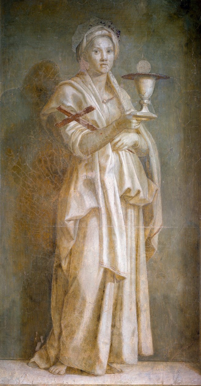 La Faith freskó, Andrea del Sarto (1486-1531) 1522 Méret: 194x110 cm Firenze, Chiostro dello Scalzo alkotó: Andrea del Sarto