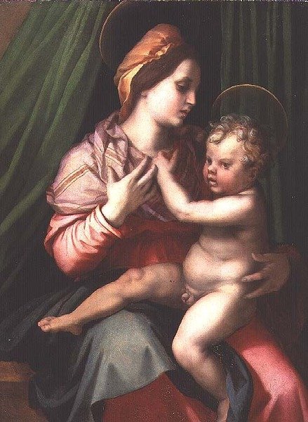 Madonna és gyermeke (panel) alkotó: Andrea del Sarto