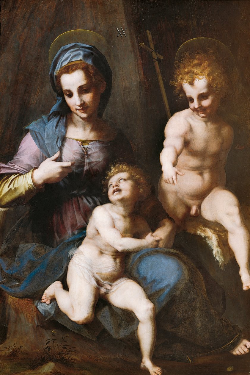 Madonna és gyermeke Keresztelő Szent János csecsemővel alkotó: Andrea del Sarto