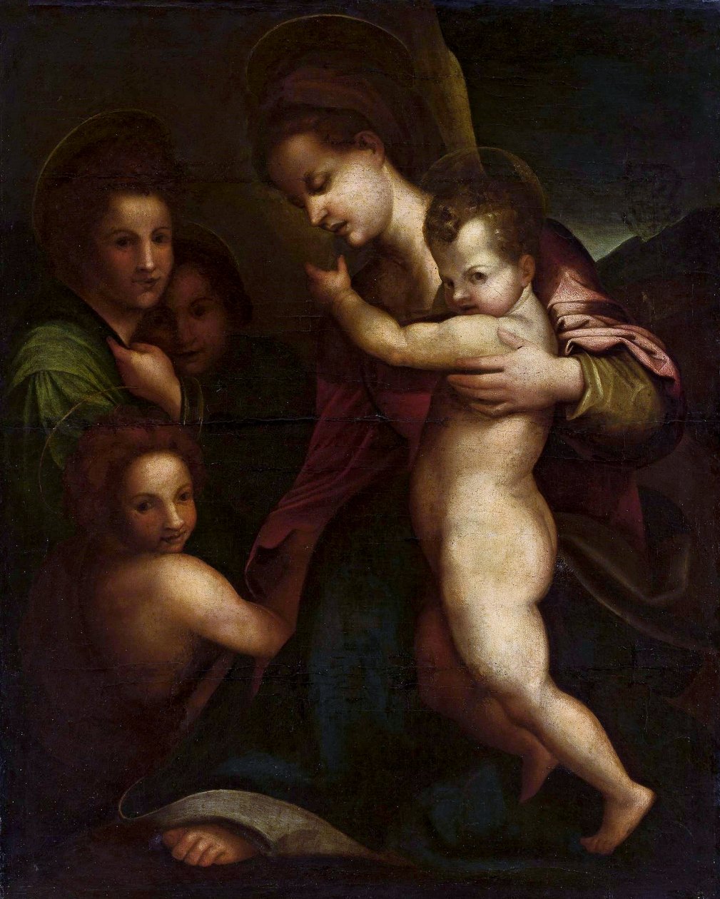 Madonna a gyermek Jézussal és Szent Jánossal alkotó: Andrea del Sarto