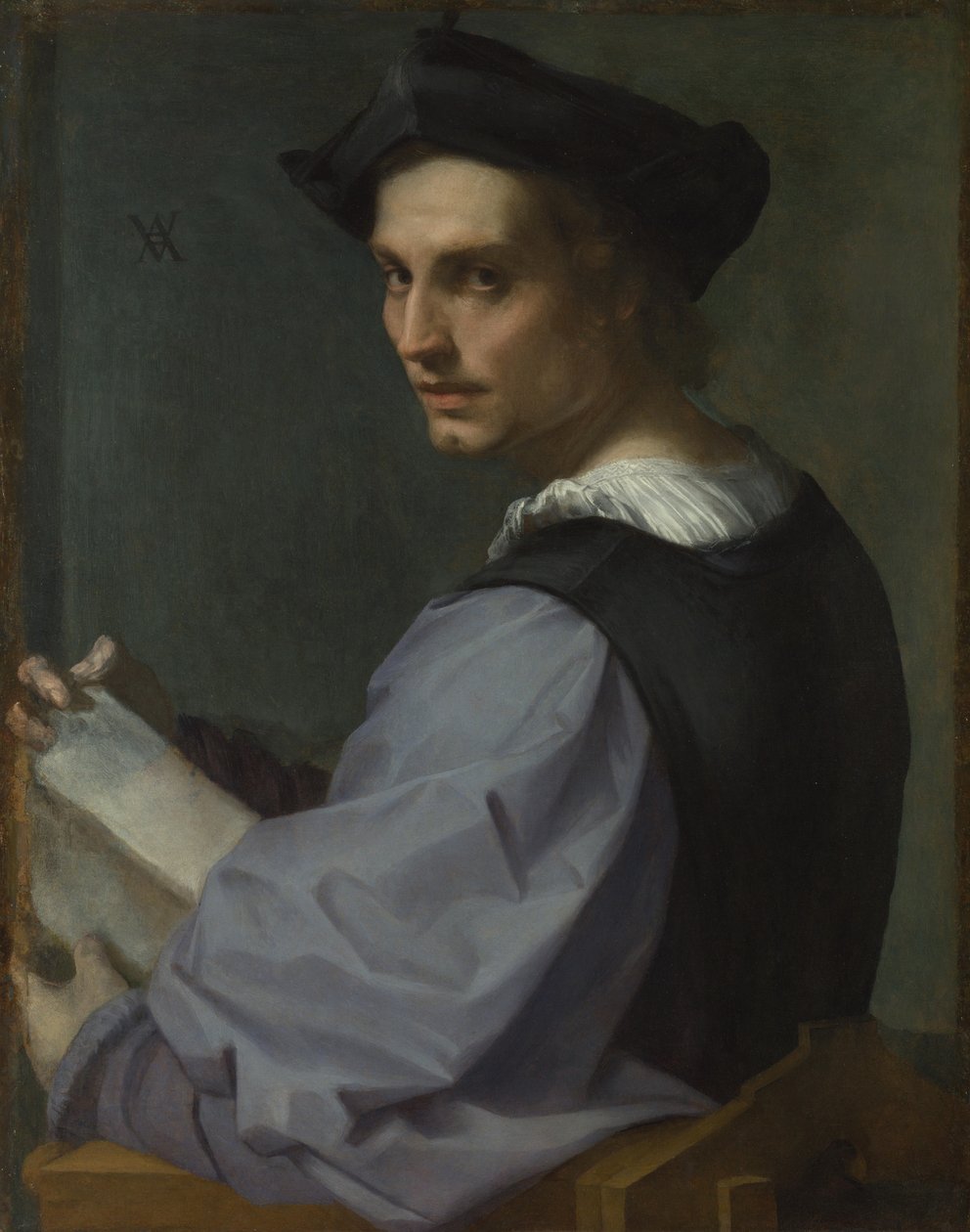Fiatal férfi portréja, 1518 körül alkotó: Andrea del Sarto