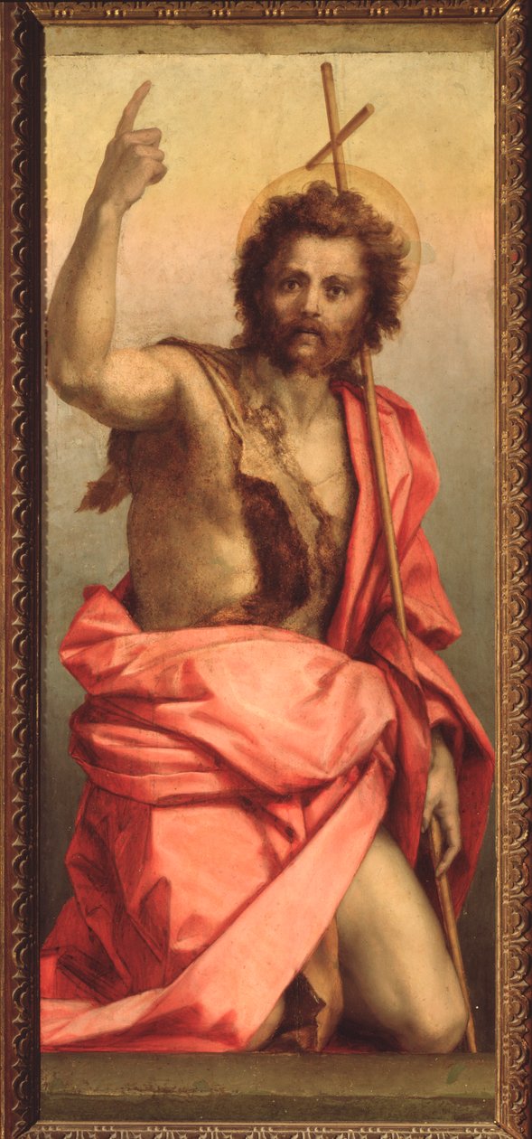 Keresztelő Szent János, Szent Ágnes oltárképe (festmény, 1525-1528) alkotó: Andrea del Sarto