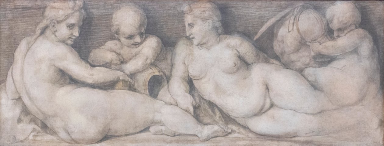 Jelenet klasszikus stílusú figurákkal alkotó: Andrea del Sarto