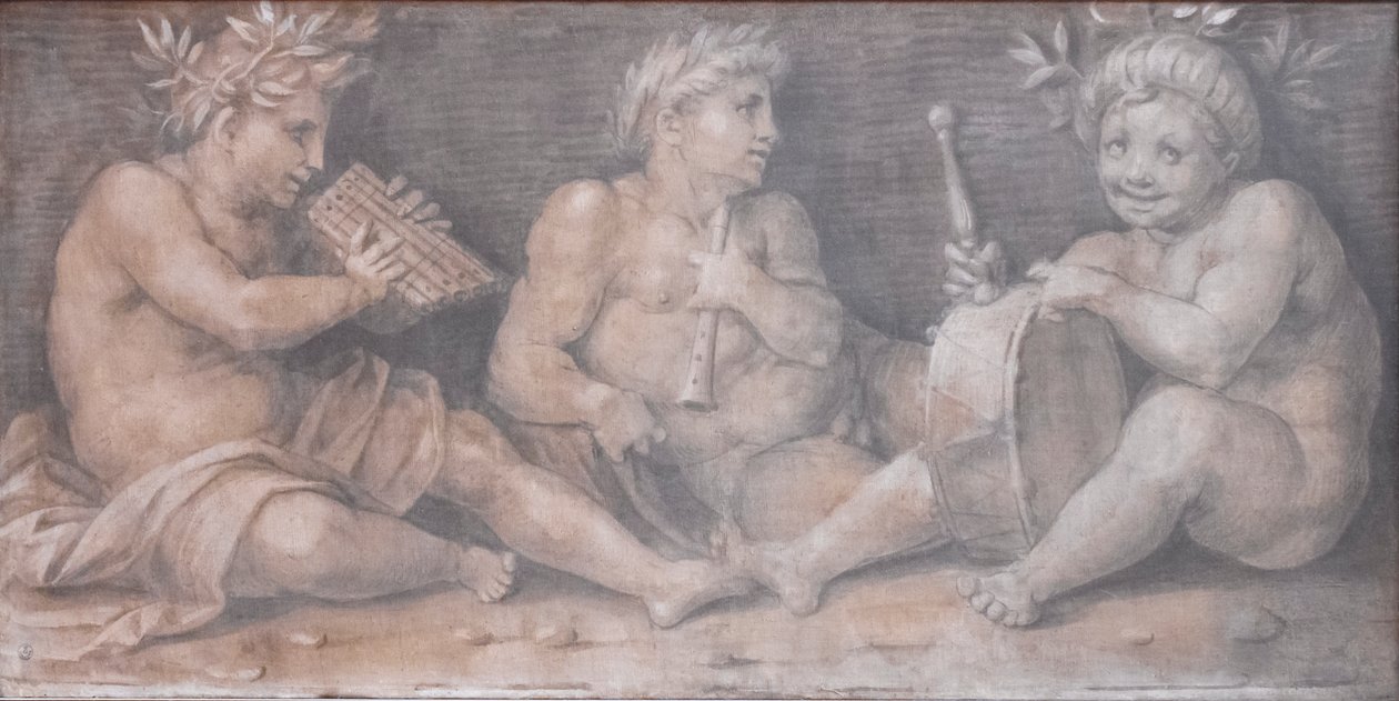 Jelenet klasszikus stílusú figurákkal alkotó: Andrea del Sarto