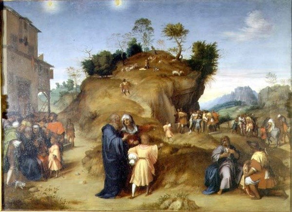 Jelenetek Szent József csecsemőkorából (olaj, tábla) alkotó: Andrea del Sarto