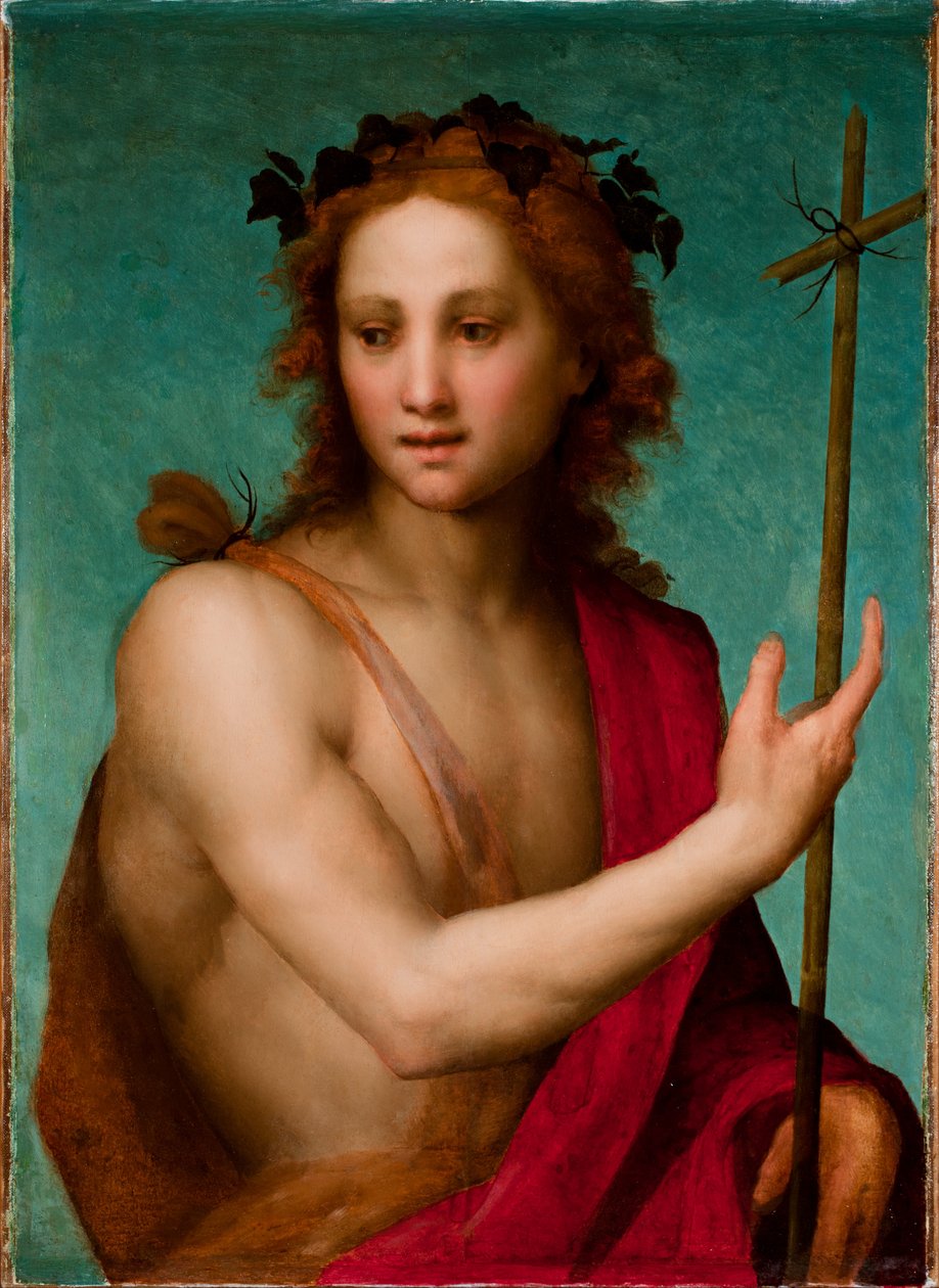 Keresztelő Szent János, 1517 körül (vászonra átvitt olaj, tábla) alkotó: Andrea del Sarto