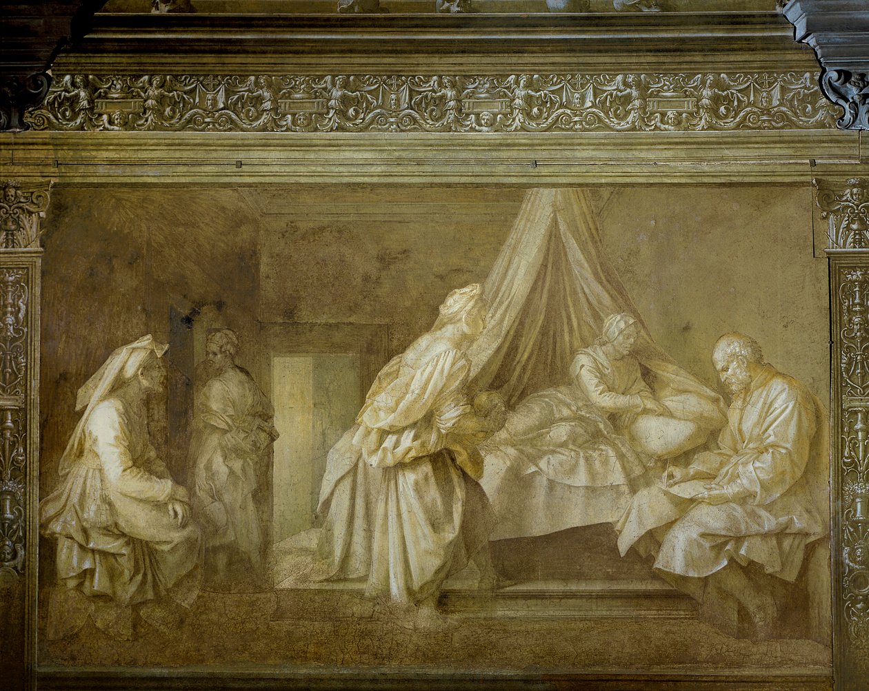 Andrea del Sarto (1486-1530) Szent János történetei, freskó, részlet, Scalzo kolostor, Firenze alkotó: Andrea del Sarto