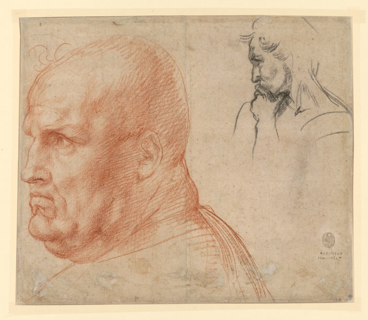Tanulmány két fejről alkotó: Andrea del Sarto