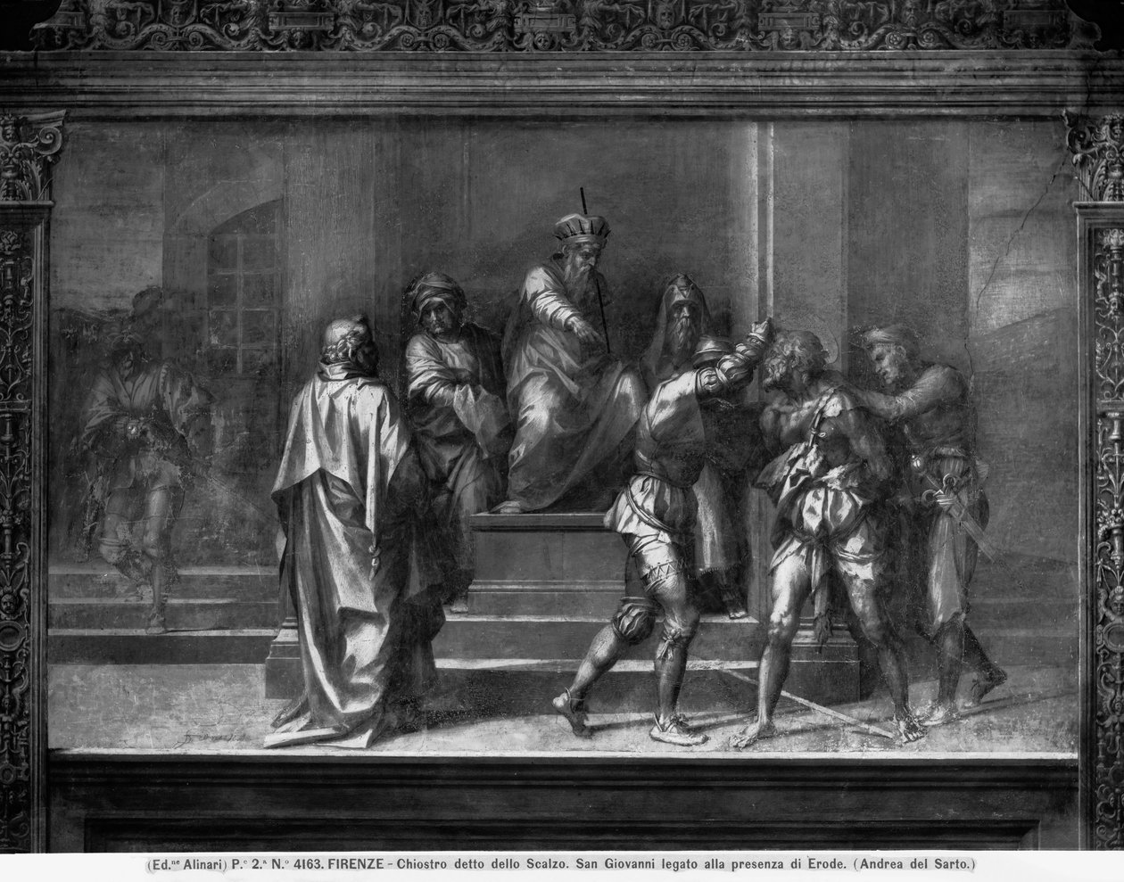 Szent János letartóztatása, 1520 körül (freskó) alkotó: Andrea del Sarto