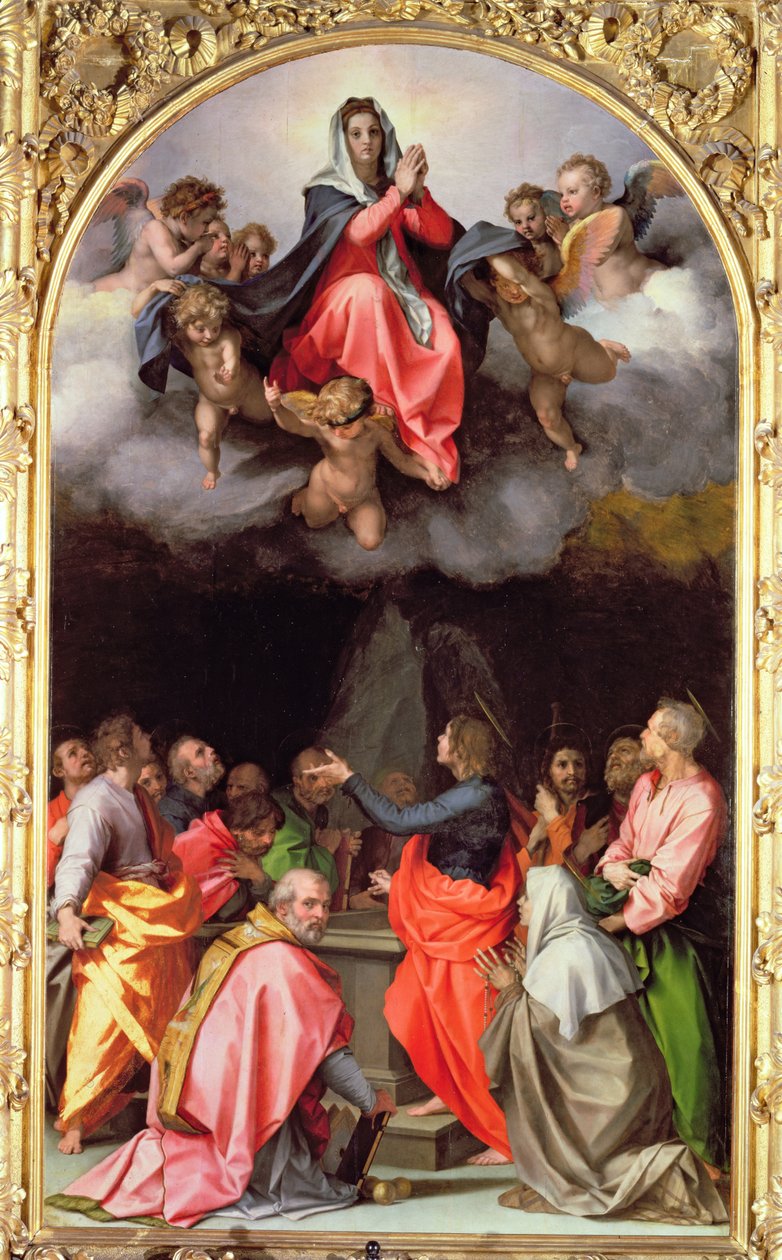 Mária mennybemenetele (Maria Himmelfahrt) (oltárkép) alkotó: Andrea del Sarto